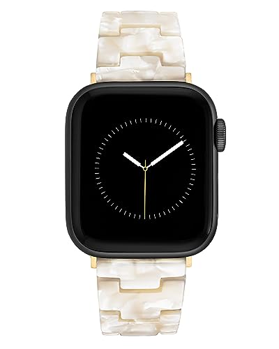 Anne Klein Women's Acetate Fashion Band for Apple Watch Secure, Adjustable, Apple Watch Band Replacement, Fits Most Wrists