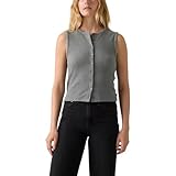 Levi's Women's Rory Sleeveless Button Up, (New) Dark Heather Gray, Medium