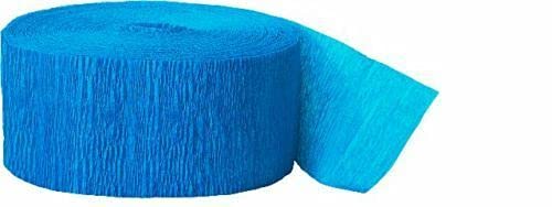 HoitoDeals 1Pcs Roll Turquoise Crepe Paper Streamer For Home Decor, Birthday, Wedding, Party Supplies (81ft)