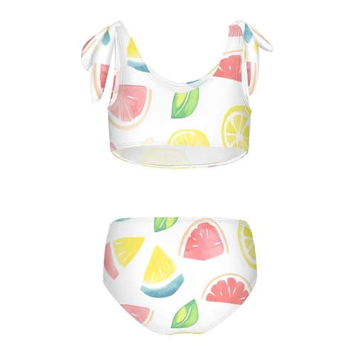 KLL Summer Small Fresh Watercolor Girl 2 Piece Bikini Set Beach Bathing Suit Swimming Suits Adjustable Strap2