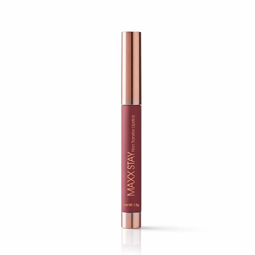 Image of Hilary Rhoda Maxx Stay Non Transfer Lipstick | Matte Finish & Transfer-Proof | 16-Hour Stay | Creamy Finish & Smudge Proof | Crayon Lipstick - 1.5g (Port Passion - Shade 17)