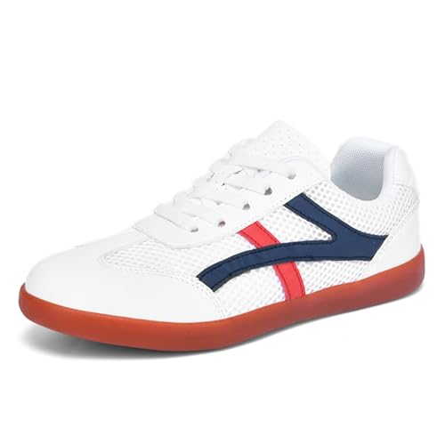 JiuQing Zapatos De Tai Chi Hombre Mujer Transpirables Cómodos Y para Entrenamiento Cruzado Ideales para Artes Marciales Y Caminar,Blanca,44 EU