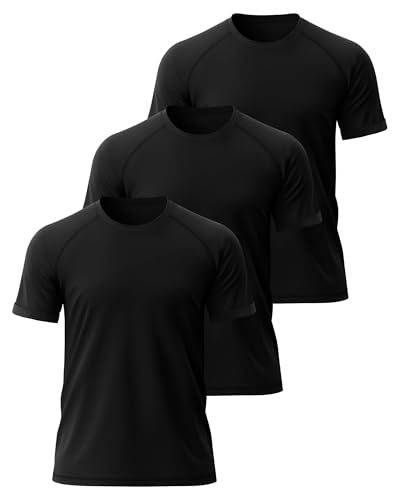 3 Pack Men's Big and Tall Cotton T-Shirts L-5XL Workout Raglan Short Sleeve Shirts Athletic Tops Casual Summer Tees2