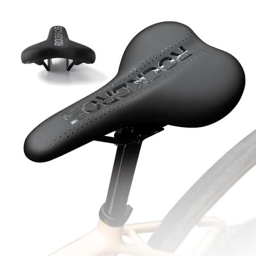 Amazon.co.uk ROCKBROS Bike Seat Comfortable Bicycle Saddle Soft Padded for Men Women Ergonomic Mountain Bike Seat Cushion Cycle Seat with High-Density Foam for Road Bike, MTB, Black #ad #ad