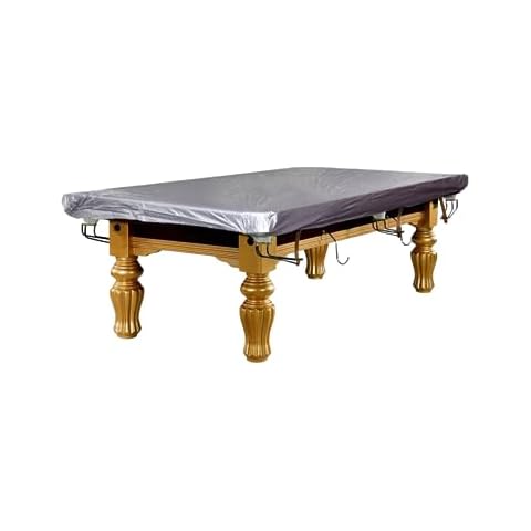 Sinsilvie Pool Table Cover 8'or 7' with Drawstring at The Bottom,Bule & Green & Silver,Billiard Cover Pool Table Felt for Eight Ball,for Snooke. (Silver 7 Feet) Cover