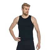 MORGEN SKY ウェットスーツ 3mm メンズ ウェットベスト ベスト トップ 保温インナー フロントジッパー ノースリーブ ウェットインナー シュノーケリング サーフィン フィッシング 沢登 磯釣り 男女兼用 MY060 (L)