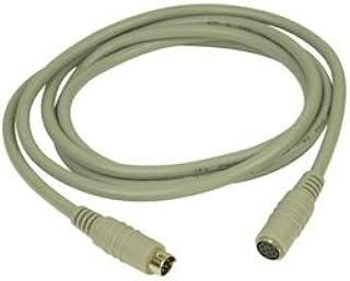 L-COM DK238MF-6 Cable Assembly, Mini DIN Plug/RECPT, 6FT,Grey