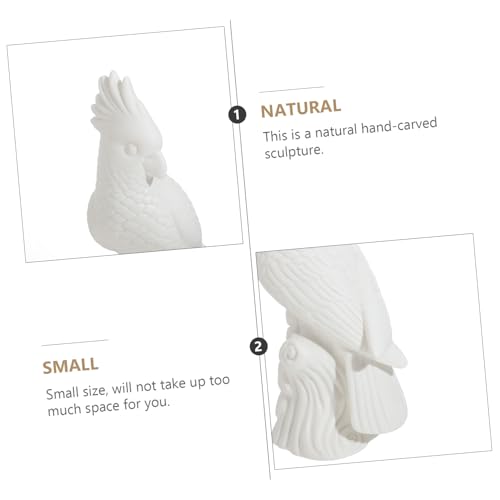 Perroquet en céramique blanche, cadeau d'anniversaire et objet déco - 7