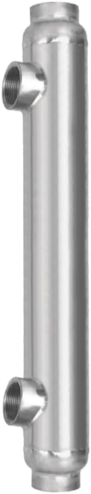 AB Swimming Pool Heat Exchanger 85kBtu Titanium Same Side Ports 1 1/2" & 1" FPT w/Brackets