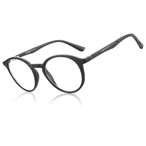 BLUEMOKY Reading Glasses for Men and Women: Blue Light Round Classic Eyeglasses - Computer Readers Glasses 0.00