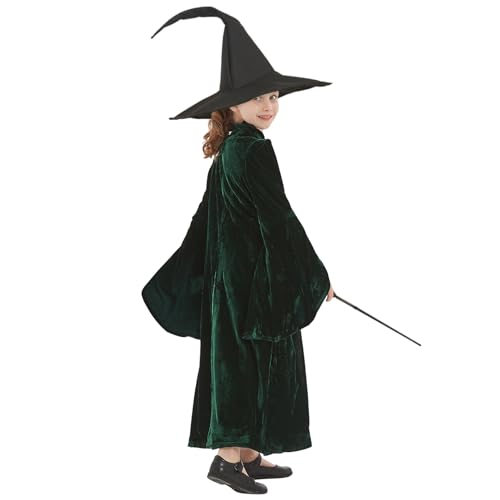 Disfraz infantil de bruja profesor con capa y sombrero miniatura 3