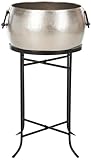 Safavieh Outdoor Collection Azov Pewter and Black Beverage Tub W/Stand
