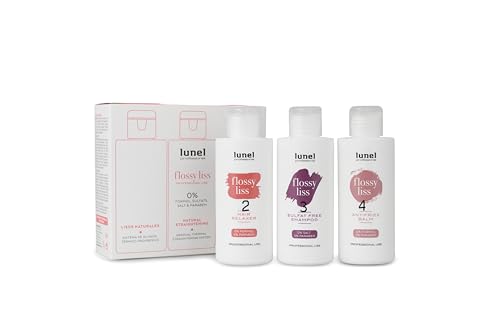 Lunel Flossy Liss kit Alisado Natural 0% sulfatos,formol y parabenos