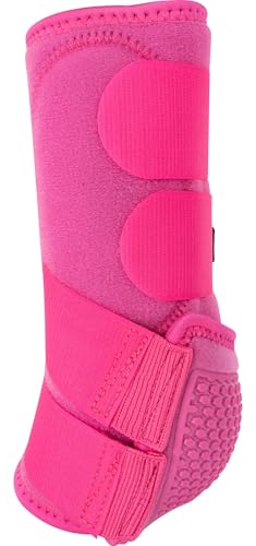 Classic Equine Flexion by Legacy2 Support Boots, Front (Hot Pink, Medium) - Image 4