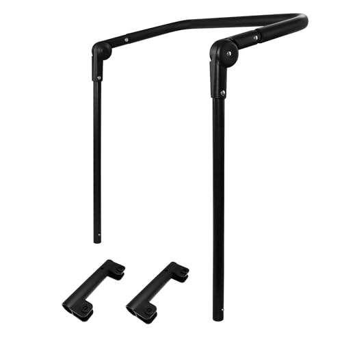 ivamulie - ivamulie 1 chariot pliable avec poignée de poussée, équipement de chariot en noir, chariot léger et extensible, accessoire de chariot