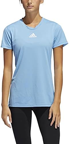 adidas Women's Creator Climalite Short Sleeve Crew Neck Tee 12H5 L Light Blue