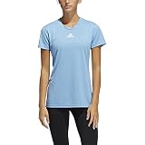 adidas Women's Creator Climalite Short Sleeve Crew Neck Tee 12H5 L Light Blue