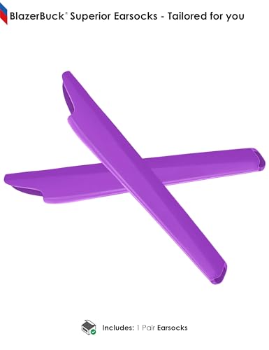 Image of BLAZERBUCK Replacement Temple Sleeves Ear Socks for Oakley Bottle Rocket OO9164 Sunglass - Black + Purple