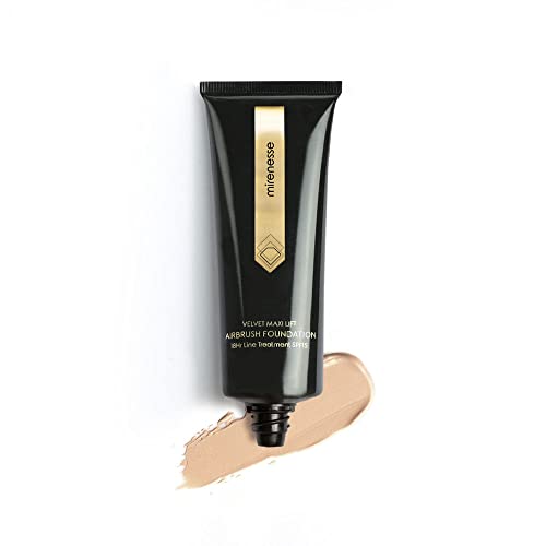 Mirenesse Skin Clone Velvet Maxi Lift Airbrush Foundation with 18hr wear, Line Treatment, SP15, 1.35oz 23.MOCHA