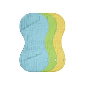 green sprouts Muslin Burp Cloths made from Organic Cotton | 4 absorbent layers protect from sniffles, drips & drools…