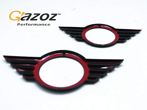 Image of Front & Rear Glossy Black Emblem Badge Cover Compatible with 2019-up Clubman F54