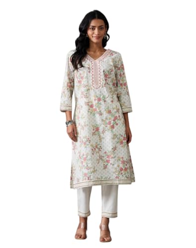 Kurta femme brodée Fabindia parfaite pour l'été en XS