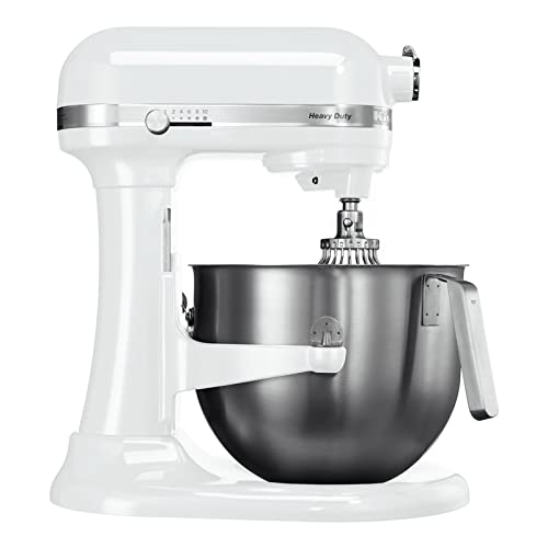 KitchenAid 5KSM7591XEWH Küchenmaschine 1.3 HP Heavy Duty 6,9L, Weiß, Acier Inoxydable / Blanc