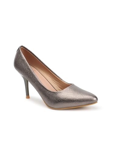 Image of Carlton London Women Stylish Slipon Pump Shoes with Stiletto Heels, Pointed Toe
