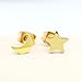 ELBLUVF Stainless Steel Women Crescent Moon and Star Stud Earrings Choose Colors (Gold star + moon)
