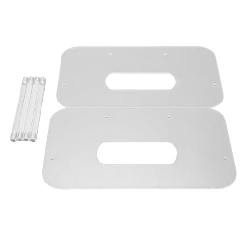 WOHPNLE 7-12 Inch Acrylic Paper Plate Holder, Round Square Single Use Plastic Foam Paper Plates Clear Plates Storage Organizer for Cabinet, Countertop & Pantry