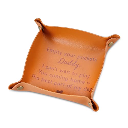 Gifts for Dad Daddy New Dad FatherS Day Gifts from Daughter Son Baby Kids Wife, Birthday Gifts for Dad Stepdad First Time Dad Christmas Valentine Day Gifts for Dad Who Wants Nothing Valet Tray for Dad