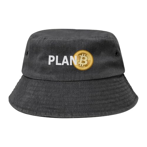 Bitcoin Plan B Vintage Bucket Hats, Sun hat with Western Style