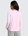 CRZ YOGA Girls Cloudweight Long Sleeve Athletic Shirts - Active Sports Casual Tees Crew Neck Side Slit Winter Kids Teen Pink Peony Large