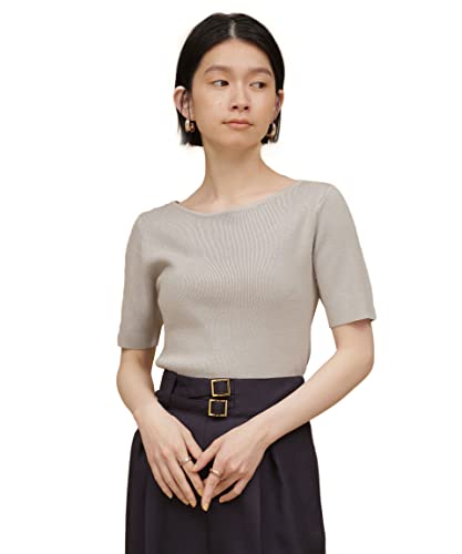 ナノ・ユニバース(nano・universe) LB.03/ハーフスリーブリブニット I グレージュ LB.03 Section ナノ・ユニバース(nano・universe) LB.03/ハーフスリーブリブニット I グレージュ LB.03 Section