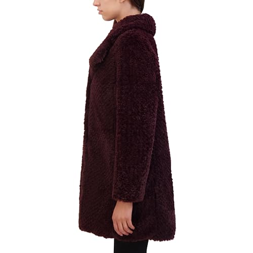 Kenneth Cole Women's Cozy Lightweight Textured Faux Fur Coat with Envelope Collar3