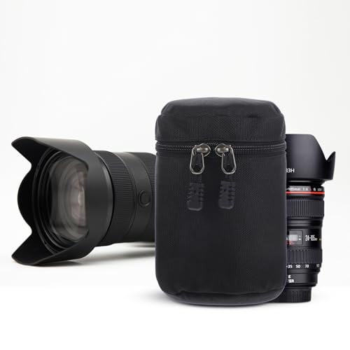 Funda de lentes de cámara DSLR antichoque con interior acolchado Uonlytech 4