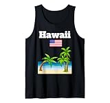 Photo Gallery hawaii souvenir tropicale spiaggia palma bandiera degli stati uniti canotta Photo Gallery hawaii souvenir tropicale spiaggia palma bandiera degli stati uniti canotta