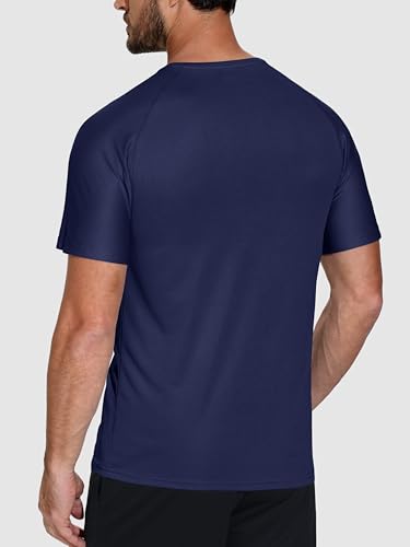 Dry Fit Tshirts Shirts for Men 5 Pack Moisture Wicking Quick Dry Mesh Performance Tees Gym Tech T Polyester Sublimation Active Athletic Crew Short Sleeve Workout Running Tops (Navy, XXL) — view 4