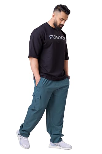 Image of FUAARK Men Comfort Loose /Oversize Fit Cargos Trousers Track Pants