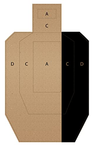Image of Official USPSA /IPSC Cardboard Targets, Competition Torso, Silhouette Shooting, Cardboard Target. Made in USA