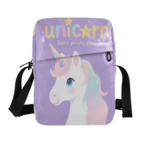 Just A Girl Who Loves unicorns small messenger bag for women Small Crossbody Bag For Women Women's Purses Adjustable Strap for Casual business