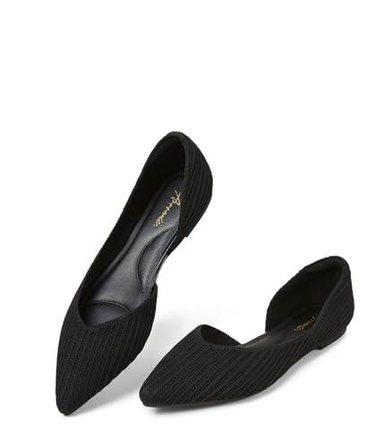 Arromic Women's Flats Shoes Pointed Toe Flats Shoes Slip On Ballet Dressy Flats for Women Daily Work Casual