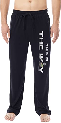 Star Wars Men's The Mandalorian and The Child Baby Yoda Sleep Pajama Pants (Large)
