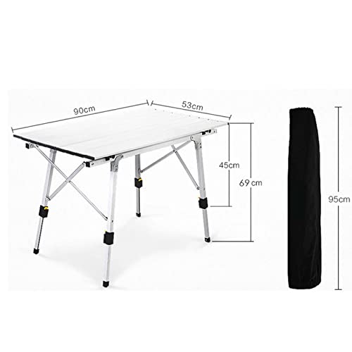Table de camping pliante aluminium extérieur étanche longue 90cm