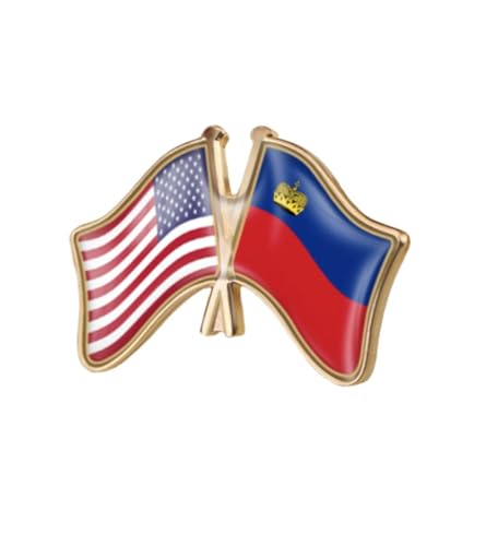 Image of World Most Countries Single Pin Brooch Badge United States USA America and Other Countries Cross Friendship Pin Badge for Men Women