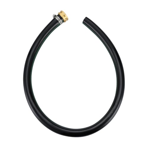 KroBer 3/4" Mop Sink Hose, Heavy Duty Short Water Hose, 2.6ft (31 inch) Flexible Reinforced PVC with Stainless Steel Tightening Fixture for Mop Sink Faucet, Dehumidifier Drain, Household & Commercial