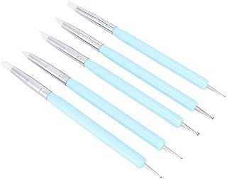 Silicone Clay Sculpting Tools, 5pcs Double Head Rubber Tip Color Shaping Wipe Out Pen Brush Modeling Dotting Tool Pottery Craft