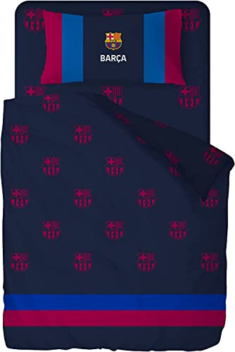 Dhestia Home - Juego de Sábanas F. C. Barcelona Cama 90 y Cama 105 Barça Fcb202052 - ÚNICO, Cama 90 Cover