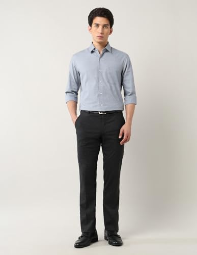 Image of Arrow Men's Mid Rise Slim Formal Trouser
