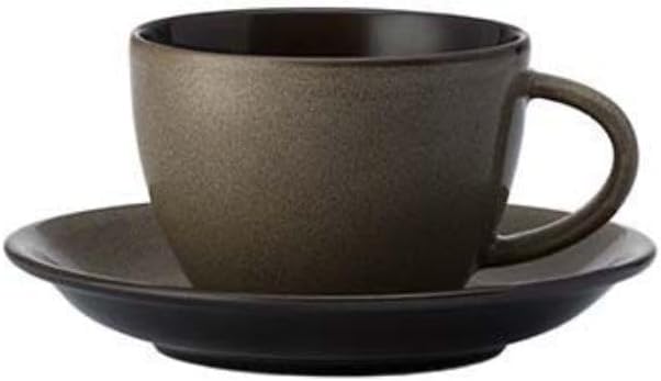 212 Main 6.25 in. Chestnut Porcelain Coupe Saucer White